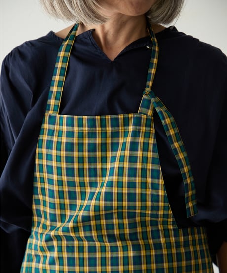 SQUARE APRON (Short) / LIBERTY Check (yellow×green)
