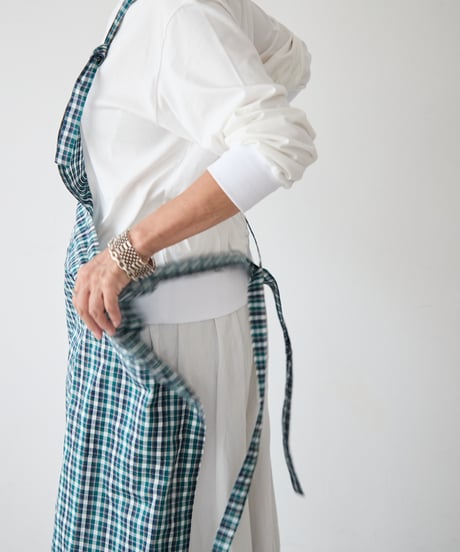 SQUARE APRON (Short) / LIBERTY Check (green)