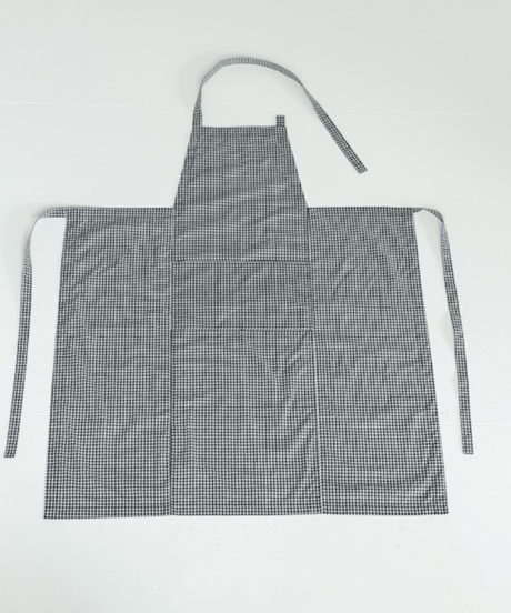 SQUARE APRON /  LIBERTY Check (black×white)