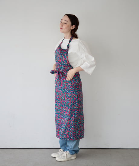 SQUARE APRON / LIBERTY Wiltshire (blue)