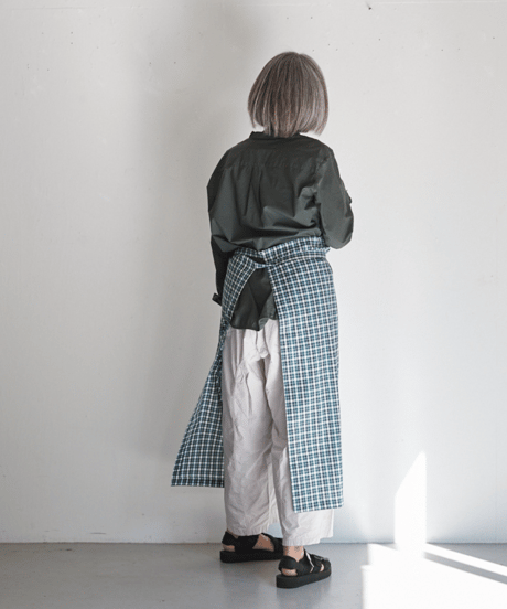 SQUARE APRON / LIBERTY Check (green)