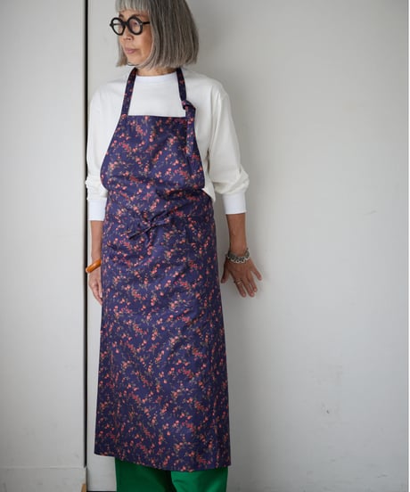 SQUARE APRON /  LIBERTY Elizabeth (navy)