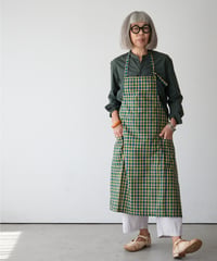 CLASSIC APRON (Short) / LIBERTY Check (yellow×green)