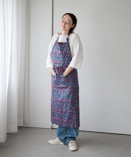 SQUARE APRON / LIBERTY Wiltshire (blue)