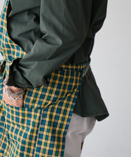 CLASSIC APRON (Short) / LIBERTY Check (yellow×green)