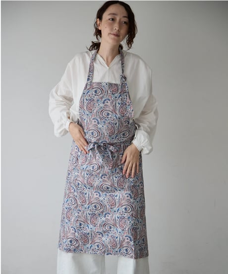 SQUARE APRON (Short) / LIBERTY Abbey Road (bordeaux)