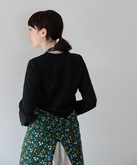 SQUARE APRON / LIBERTY Maria (black)