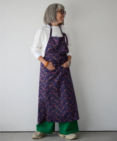 SQUARE APRON /  LIBERTY Elizabeth (navy)