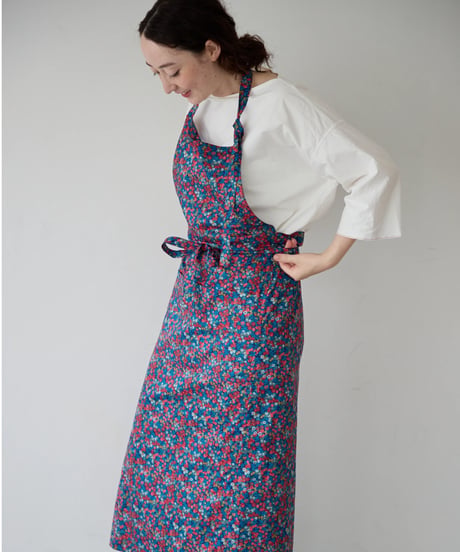 SQUARE APRON / LIBERTY Wiltshire (blue)