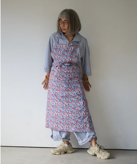 SQUARE APRON / LIBERTY Wiltshire (red)