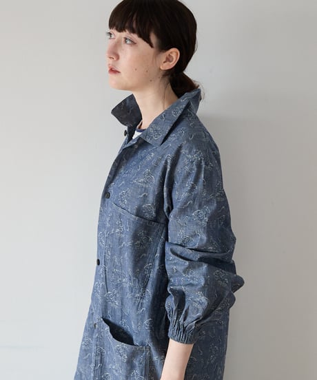 WORK COAT / Jacquard (blue)