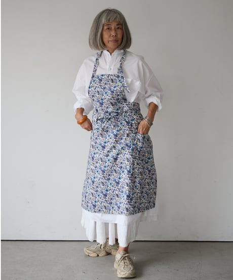 SQUARE APRON (Short) / LIBERTY Rachel (blue)