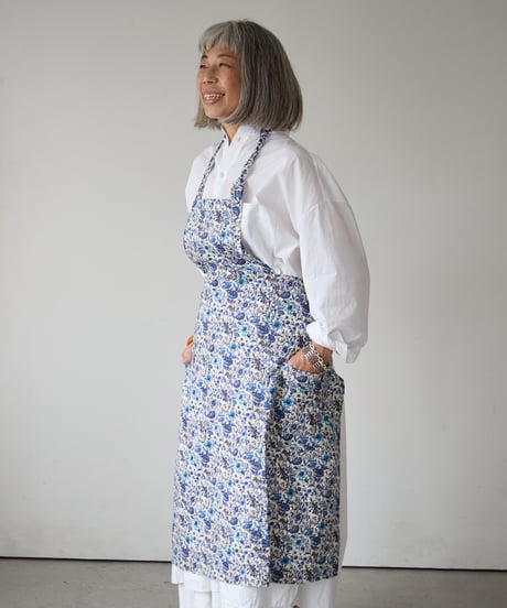 SQUARE APRON (Short) / LIBERTY Rachel (blue)