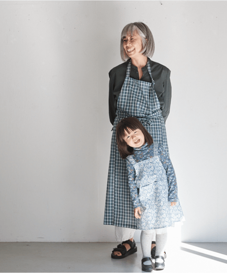 SQUARE APRON / LIBERTY Check (green)