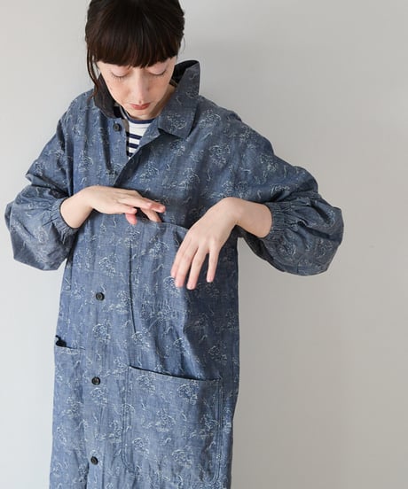 WORK COAT / Jacquard (blue)