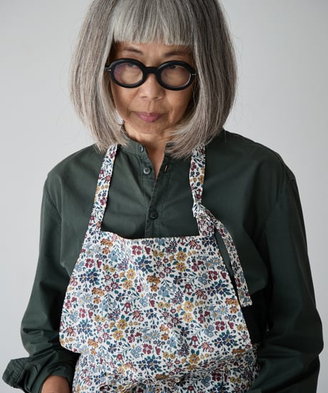 SQUARE APRON / LIBERTY Annabella (red）