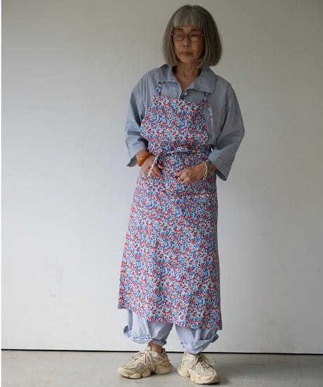 SQUARE APRON / LIBERTY Wiltshire (red)