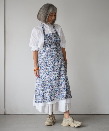 SQUARE APRON (Short) / LIBERTY Rachel (blue)