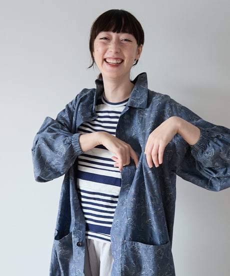 WORK COAT / Jacquard (blue)