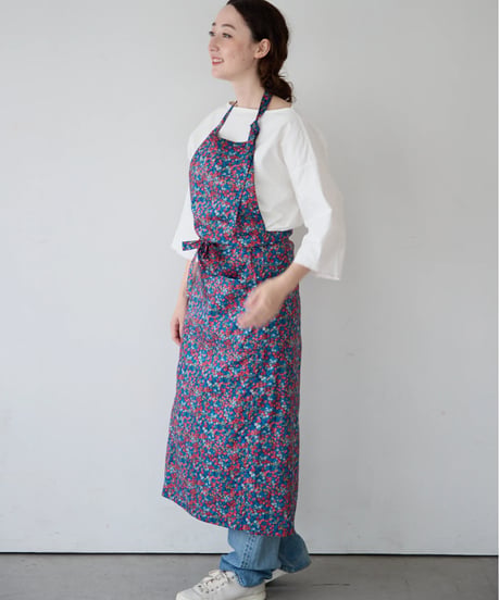 SQUARE APRON / LIBERTY Wiltshire (blue)
