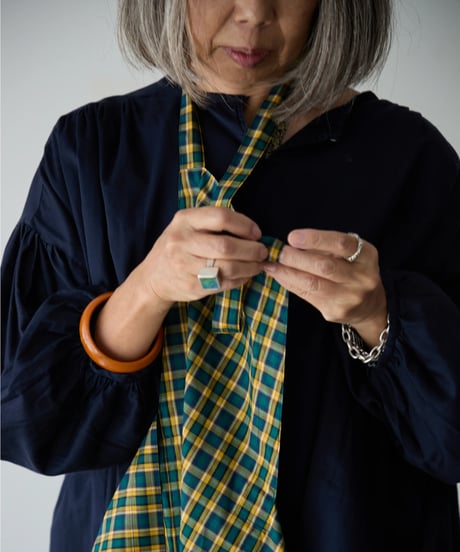 SQUARE APRON (Short) / LIBERTY Check (yellow×green)