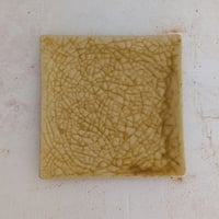 貫入釉　角台皿（中）
