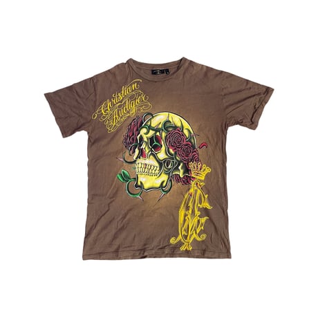 【エドハーディー】タグ付き♡リブロングTシャツ スカル トラ ワンピースUSA製 edhardy | STORES