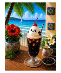 シマエナガカフェシリーズ　コーヒーフロート【vivi】
