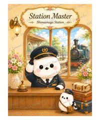 働くシマエナガ　駅員さん【Mꕀ☆】