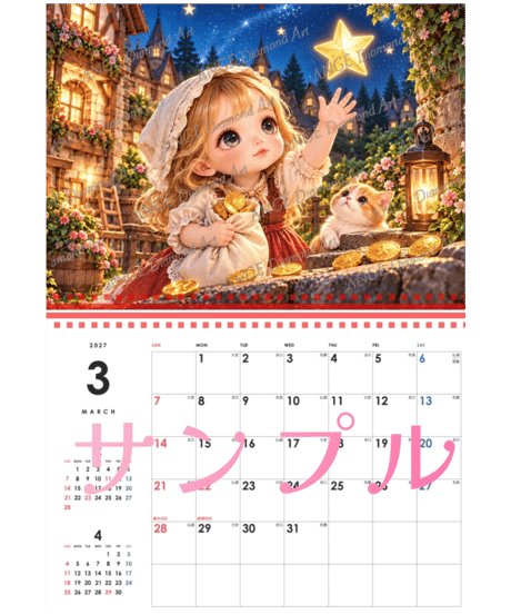 カレンダー BABYコレクション 洋の童話シリーズ  2027【M-☆】