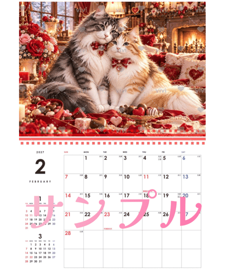カレンダー 小さな恋人たち〜Cat Edition〜 2027【vivi】