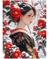 1月の「寒椿(カンツバキ)」【M-☆】