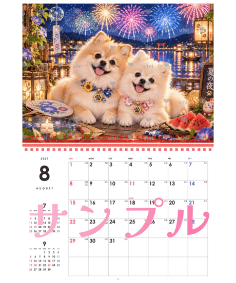 カレンダー 小さな恋人たち〜Dog Edition〜 2027【vivi】