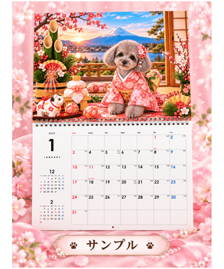 カレンダー トイプードルコレクション 2027【NANA】