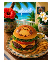 シマエナガカフェシリーズ　アロハバーガー【vivi】