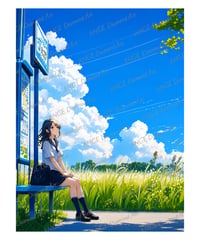 バスを待つ女の子【Mꕀ☆】
