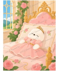 眠れる森のシマエナガ　フラットデザインバージョン【M-☆】