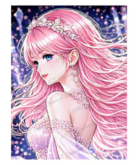 横顔の美女 ピンク【Mꕀ☆】