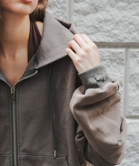 AGING ZIP UP HOODIE