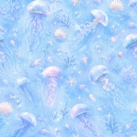 【デジタルペーパー】夏柄・クラゲ８枚セット