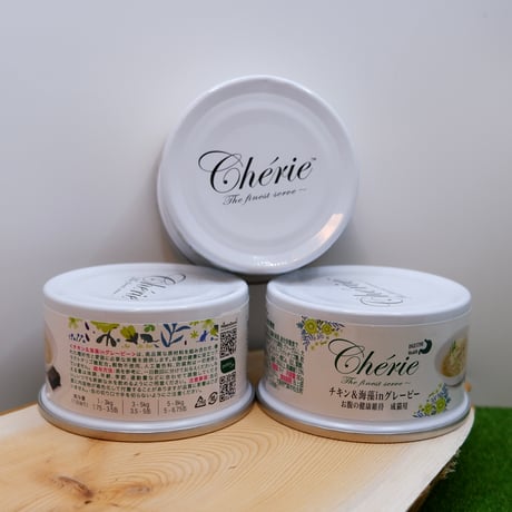 HappyDays Cherie チキン＆海藻inグレービー お腹の健康維持 成猫用 80g