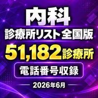 310 内科 全国版｜51,182診療所｜2026年6月