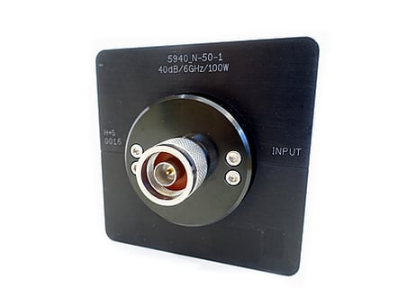 高周波同軸アッテネーター 40dB 6GHz 100W HUBER+SUHNER 【中古】