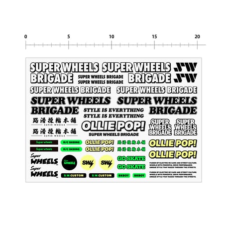 "super wheels brigade" Dress UP Sticker