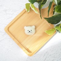 ちびかわ！羊毛フェルトブローチ　白い子　No.3