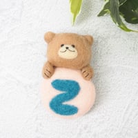 アルファベット！羊毛フェルトブローチ　Z　No.1