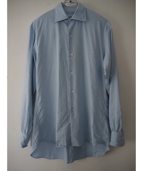 MAATEE&SONS　SEMI WIDE SPREAD SHIRTS "極HEMPSILK" SAX