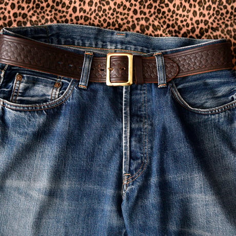 CHAMBERS BASKET WEAVE GARRISON BELT 34