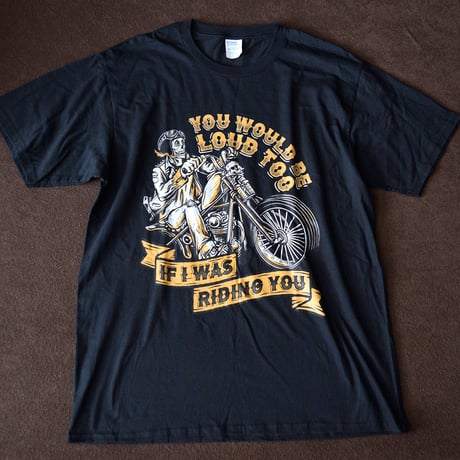 SKULL BIKER MESSAGE T-SHIRTS