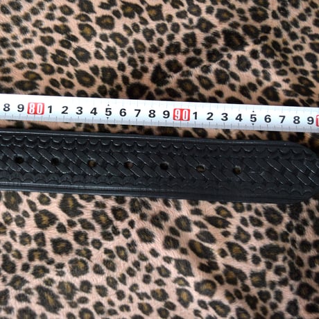 GOOD! BOSTON LEATHER BASKET WEAVE GARRISON BELT 34